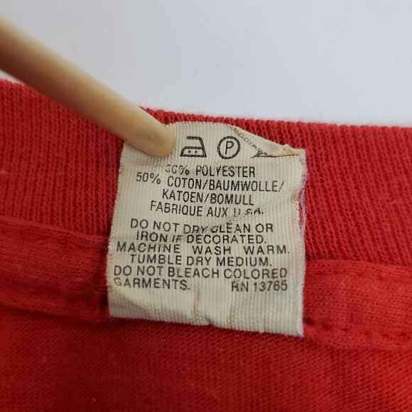 VTG 1987 Screen Stars Indiana Schaefer Reunion Shirt Single Stitch XL Y M Adult - Picture 5 of 6